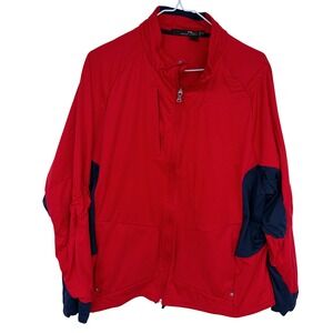 Mens Ralph Lauren RLX Full‎ Zip Performance Jacket XL Red Navy Blue Golf Golfing